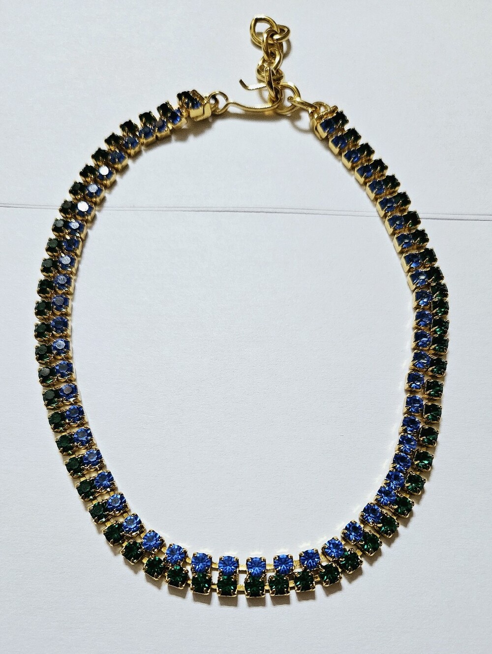 Vintage © Monet Double-Strand Rhinestone Choker Necklace - Picture 4 of 10